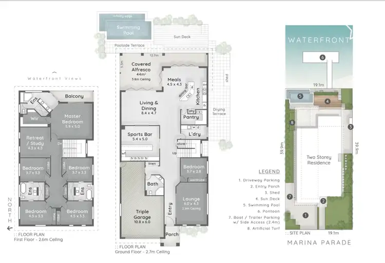Floorplan of Homely house listing, 57 Marina Parade, Jacobs Well QLD 4208