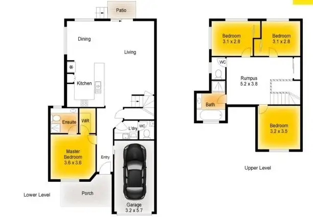 Floorplan of Homely townhouse listing, 19/55 Paradise Springs Avenue, Robina QLD 4226
