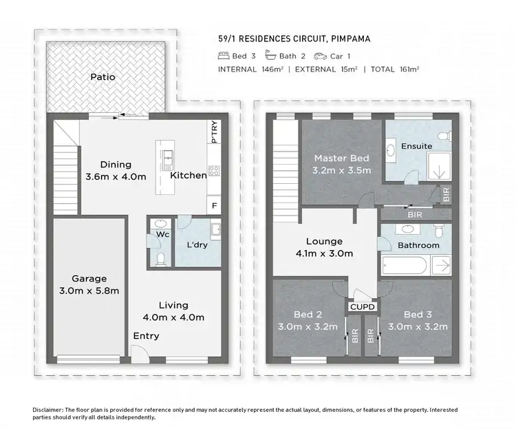 Floorplan of Homely townhouse listing, 59/1 Residences Circuit, Pimpama QLD 4209