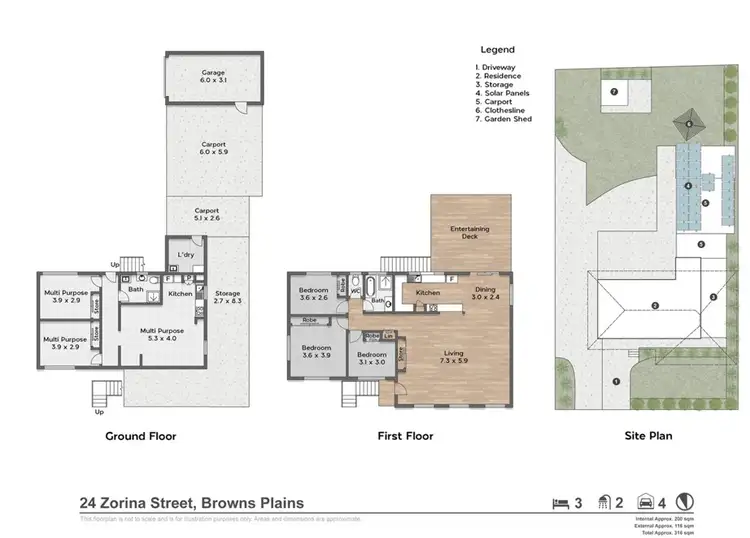 Floorplan of Homely house listing, 24 Zorina Street, Browns Plains QLD 4118