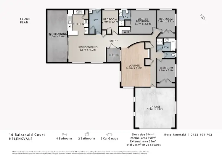 Floorplan of Homely house listing, 16 Balranald Court, Helensvale QLD 4212