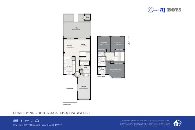 Floorplan of Homely townhouse listing, 13/503 Pine Ridge Road, Biggera Waters QLD 4216