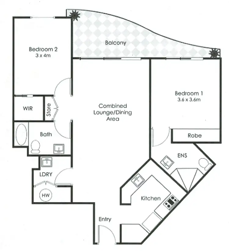 Floorplan of Homely apartment listing, 9B/35 Howard Street, Brisbane City QLD 4000