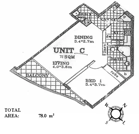Floorplan of Homely apartment listing, 4C/35 Howard Street, Brisbane City QLD 4000