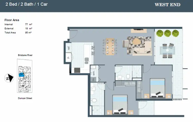 Floorplan of Homely apartment listing, ID:21166277/25 Duncan Street, West End QLD 4101