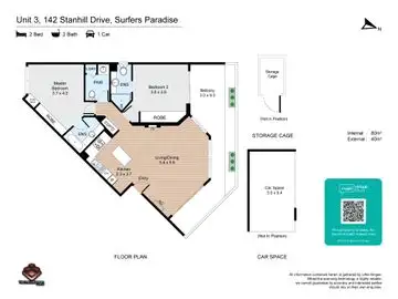 Floorplan of Homely unit listing, Unit3/142 Stanhill Drive, Chevron Island QLD 4217
