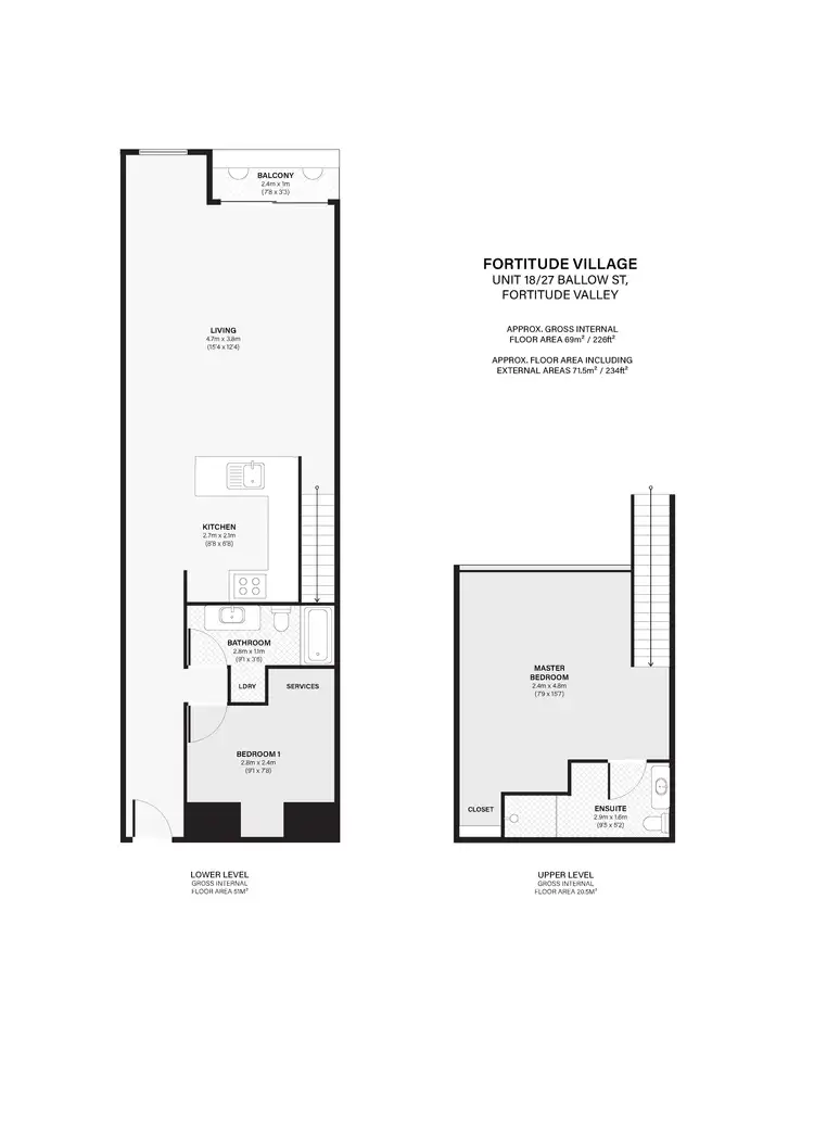 Floorplan of Homely apartment listing, ID:21166337/27 Ballow Street, Fortitude Valley QLD 4006
