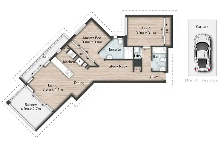 Floorplan of Homely apartment listing, ID:21166369/18 Tank Street, Brisbane City QLD 4000