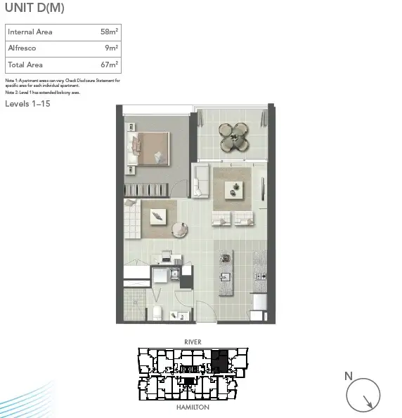 Floorplan of Homely apartment listing, ID:21166387/2 Harbour Road, Hamilton QLD 4007