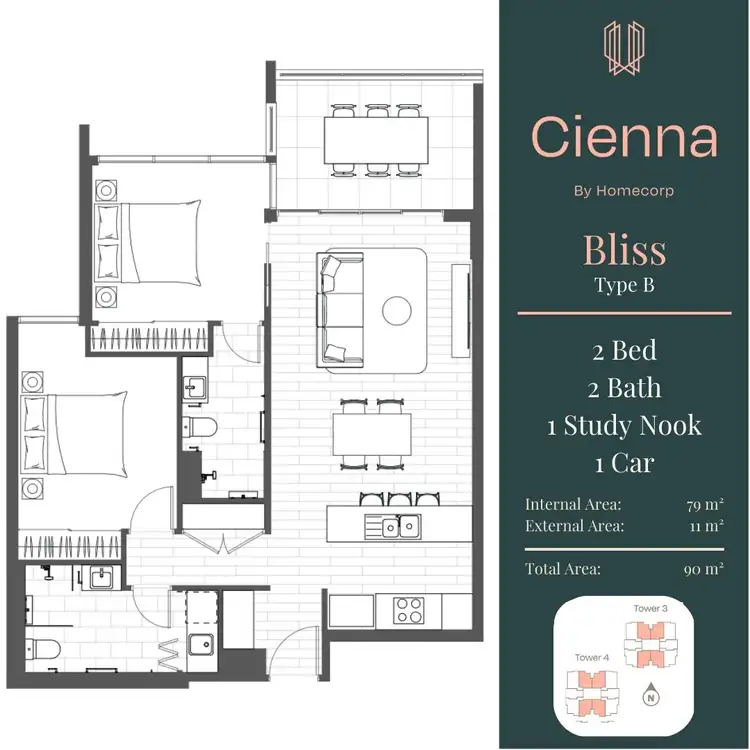 Floorplan of Homely apartment listing, ID:21166425/2 Main Street, Varsity Lakes QLD 4227