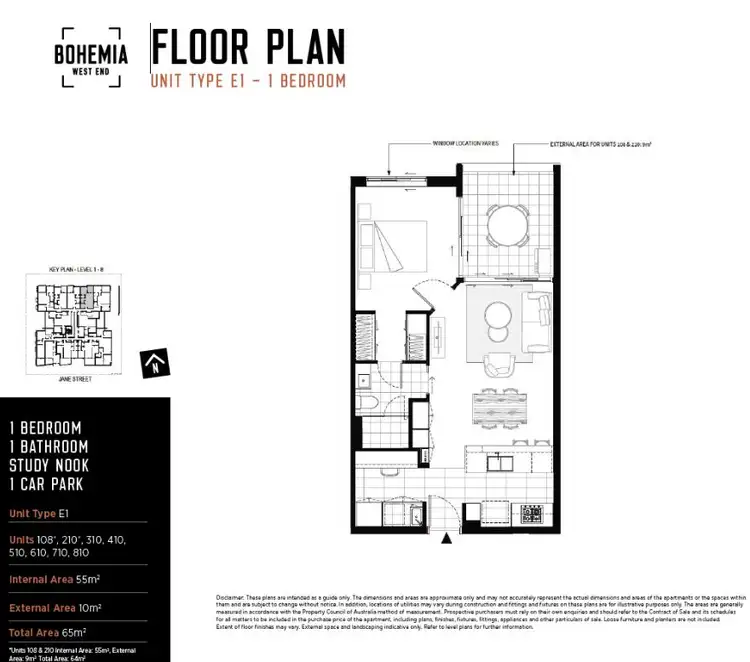 Floorplan of Homely apartment listing, 804/77 Jane Street, West End QLD 4101