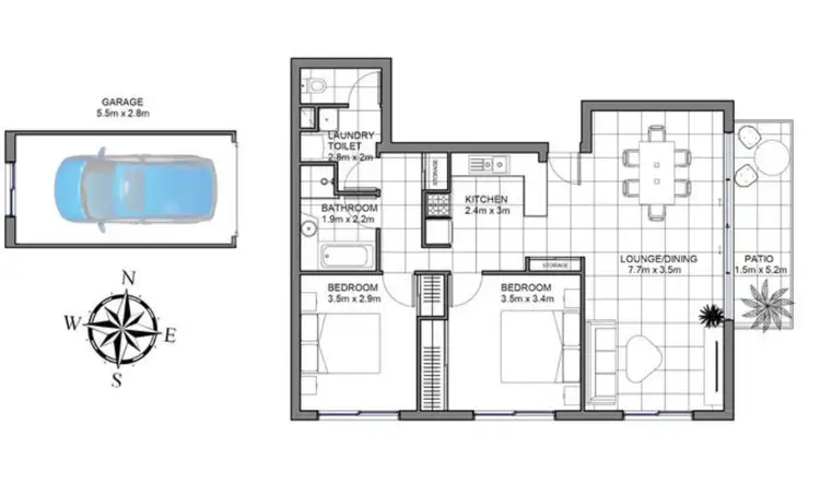 Floorplan of Homely unit listing, 5/4 Mary Avenue, Broadbeach QLD 4218
