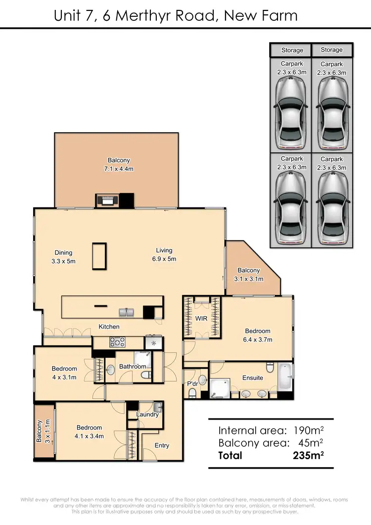 Floorplan of Homely apartment listing, ID:21082043/6 Merthyr Road, New Farm QLD 4005