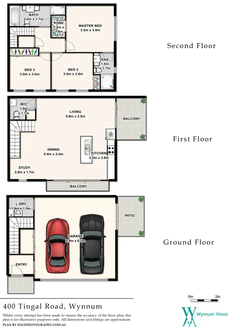 Floorplan of Homely townhouse listing, 22/400 Tingal Road, Wynnum QLD 4178