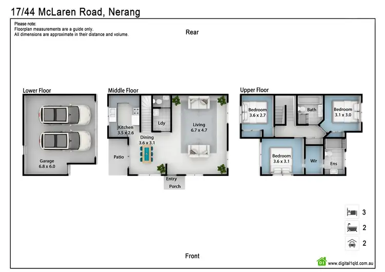 Floorplan of Homely townhouse listing, 17/44-48 McLaren Road, Nerang QLD 4211