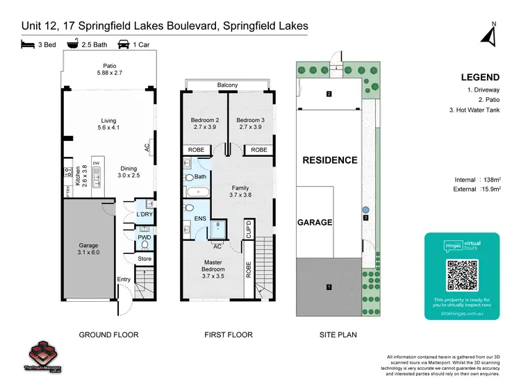 Floorplan of Homely townhouse listing, 76/5 Spring Avenue, Springfield Lakes QLD 4300