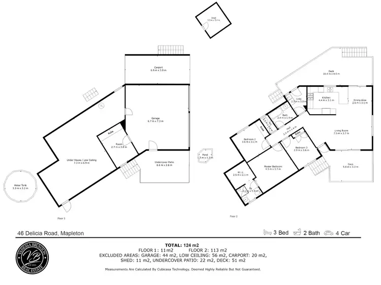 Floorplan of Homely house listing, 46 Delicia Road, Mapleton QLD 4560