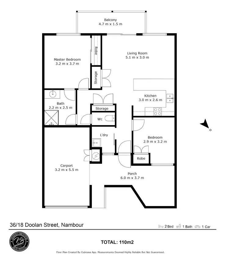 Floorplan of Homely retirement listing, unit 54/18 Doolan Street, Nambour QLD 4560