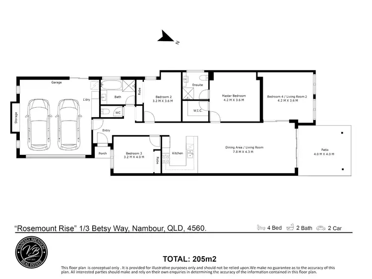 Floorplan of Homely semi-detached listing, Duplex ~ Unit 1/3 Betsy Way, Nambour QLD 4560