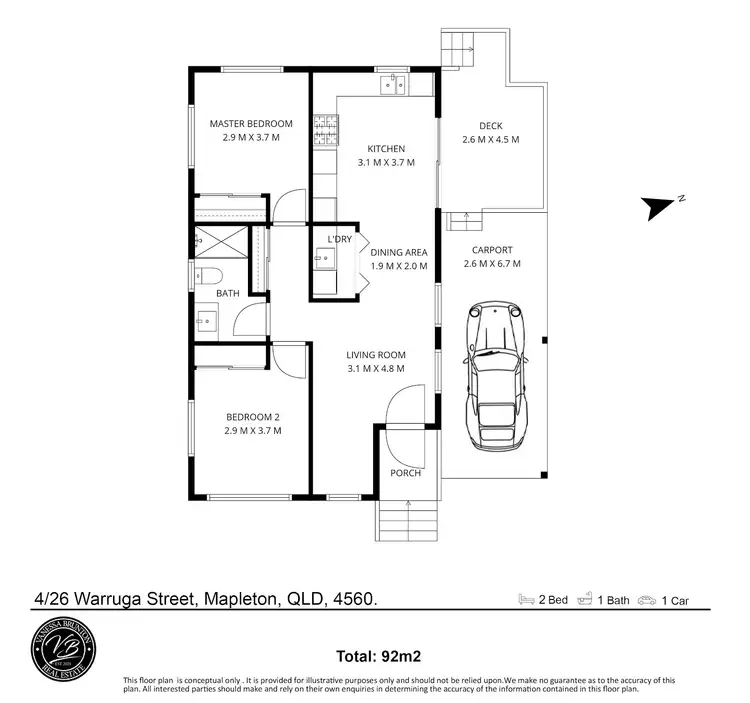 Floorplan of Homely unit listing, site 4/26 Warruga Street, Mapleton QLD 4560