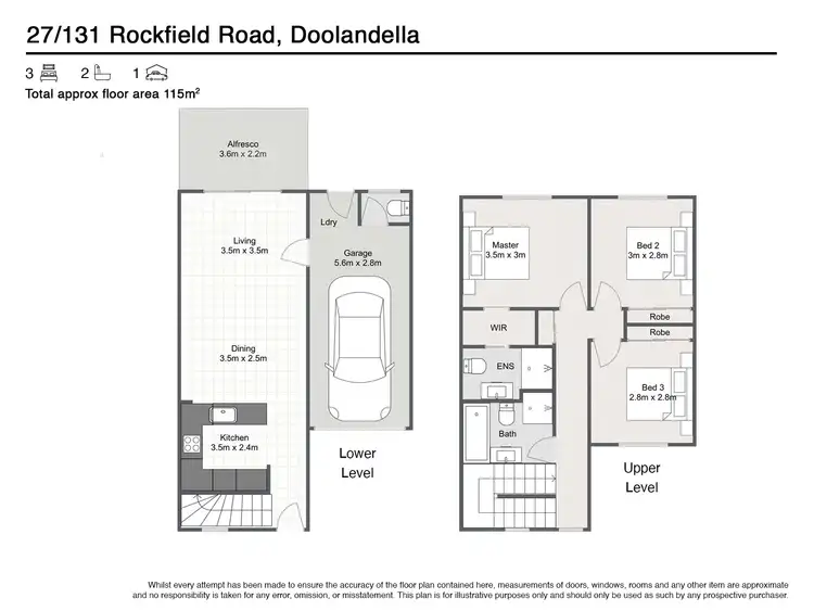 Floorplan of Homely townhouse listing, 27/131 Rockfield Road, Doolandella QLD 4077