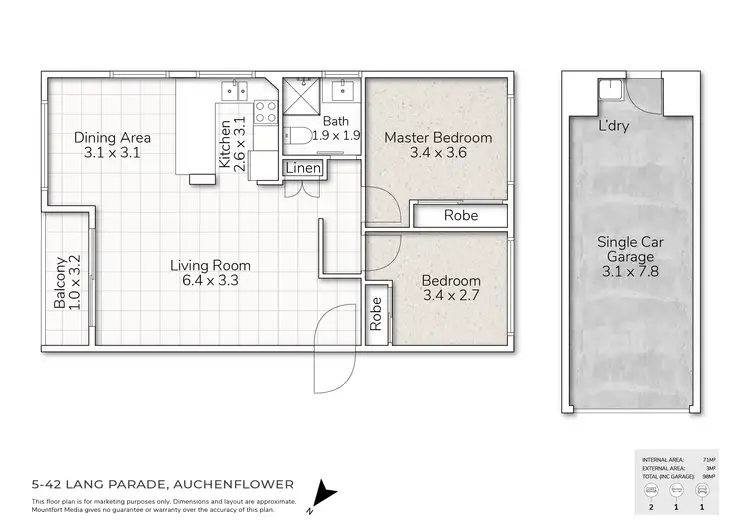 Floorplan of Homely apartment listing, 5/42 Lang Parade, Auchenflower QLD 4066