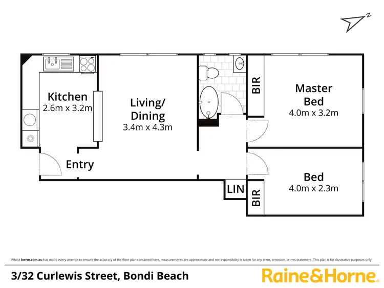 Floorplan of Homely apartment listing, 3/32 Curlewis Street, Bondi Beach NSW 2026
