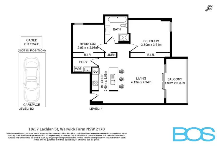 Floorplan of Homely apartment listing, 18/57-59 Lachlan St, Warwick Farm NSW 2170