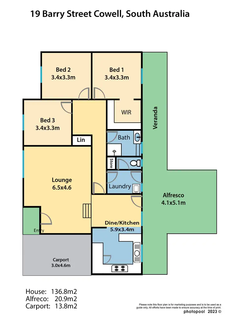 Floorplan of Homely house listing, 19 Barry Street, Cowell SA 5602