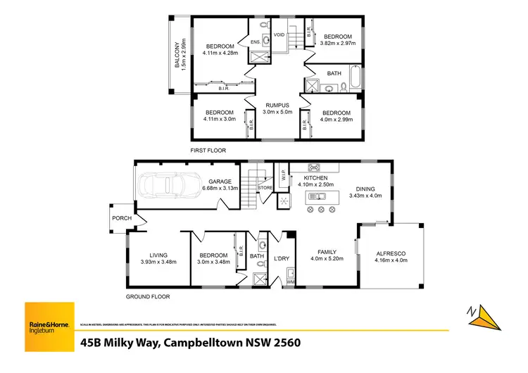 Floorplan of Homely house listing, 45 Milky Way, Campbelltown NSW 2560