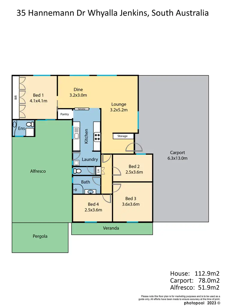 Floorplan of Homely house listing, 35 Hannemann Drive, Whyalla Jenkins SA 5609
