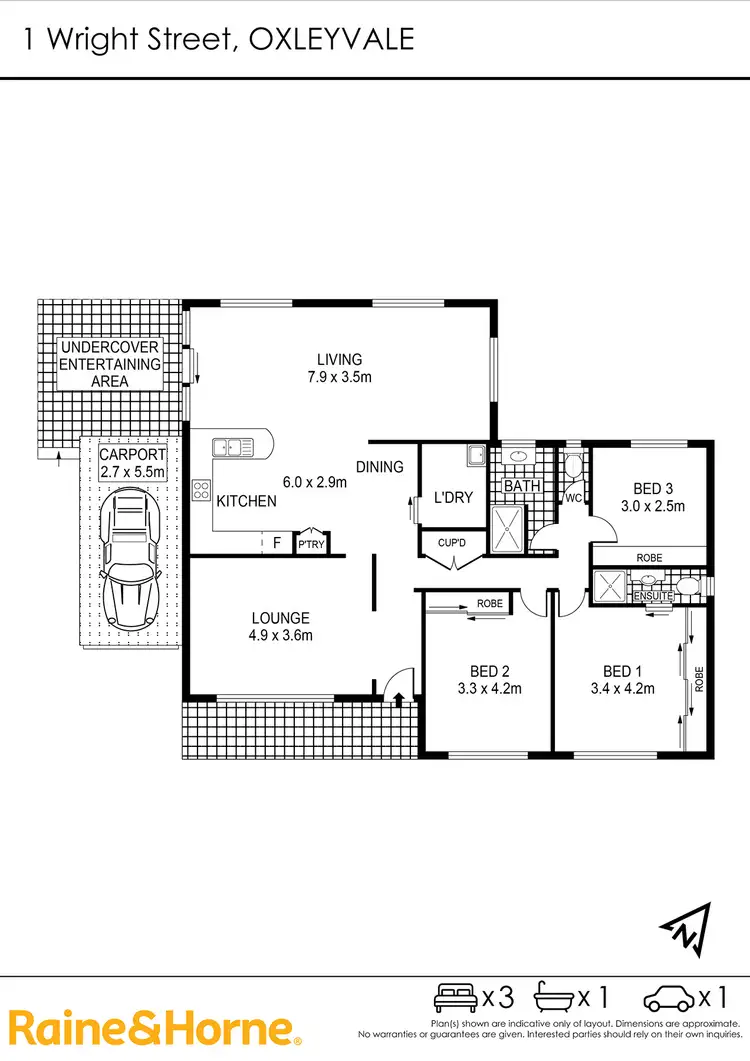 Floorplan of Homely house listing, 1 Wright Street, Tamworth NSW 2340