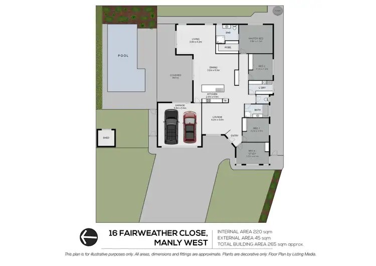 Floorplan of Homely house listing, 16 Fairweather Close, Manly West QLD 4179