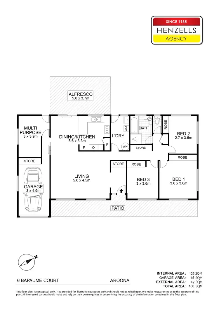Floorplan of Homely house listing, 6 Bapaume Court, Aroona QLD 4551