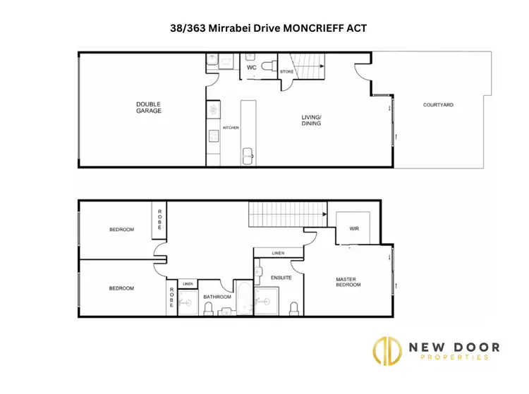Floorplan of Homely townhouse listing, 38/363 Mirrabei Drive, Moncrieff ACT 2914