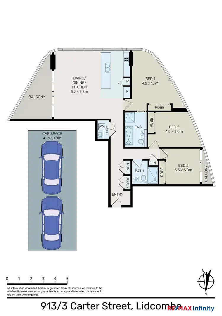 Floorplan of Homely apartment listing, 913/3 Carter Street, Lidcombe NSW 2141
