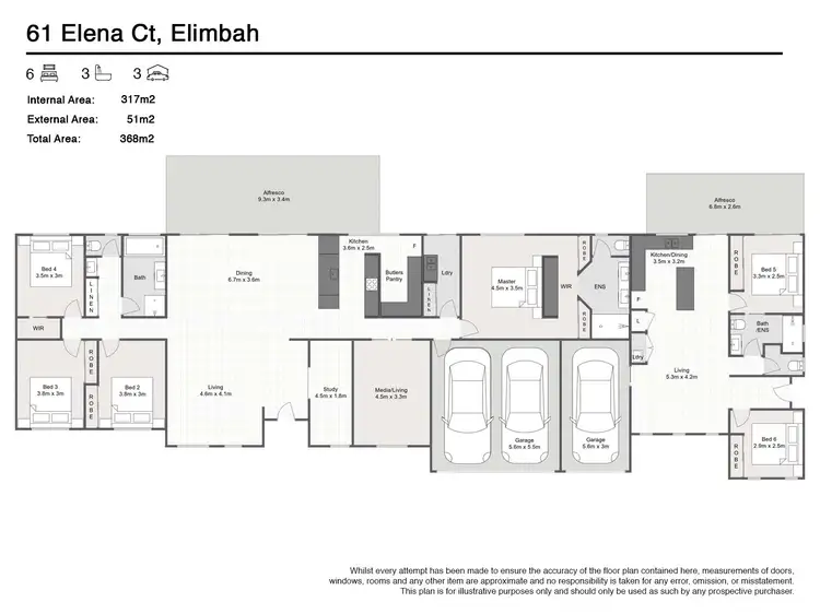 Floorplan of Homely house listing, 61 Elena Court, Elimbah QLD 4516