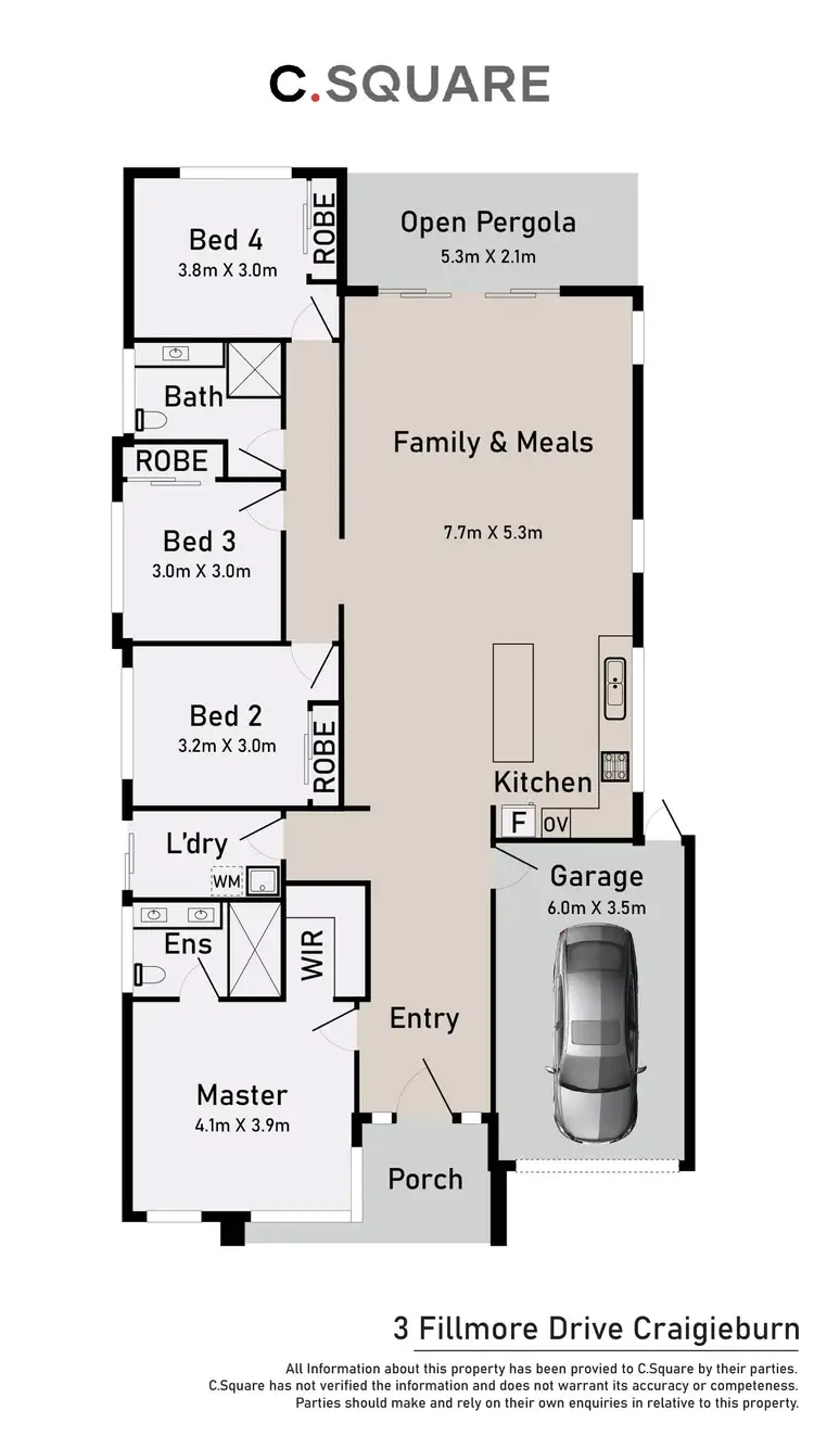 Floorplan of Homely house listing, 3 Fillmore Drive, Craigieburn VIC 3064