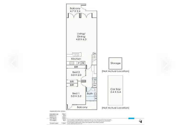 Floorplan of Homely apartment listing, 1/207 Bulwer Street, Perth WA 6000