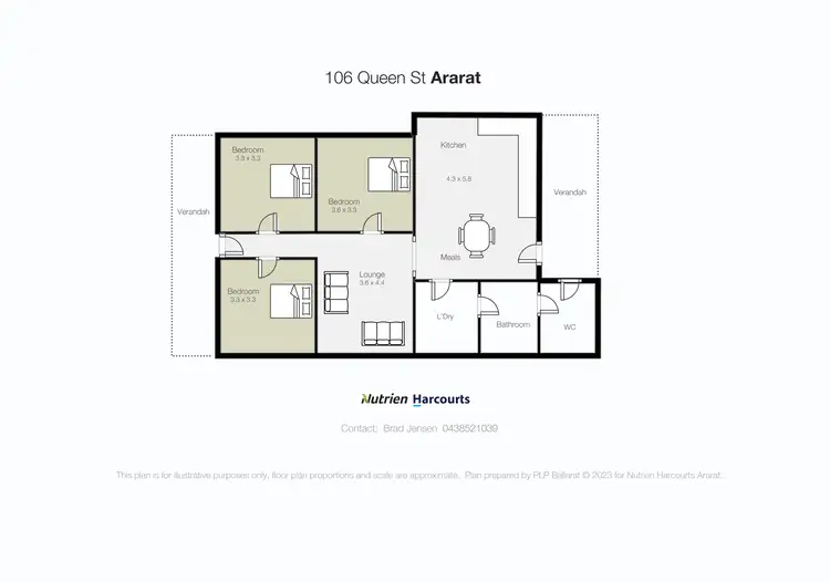 Floorplan of Homely house listing, 106 Queen Street, Ararat VIC 3377
