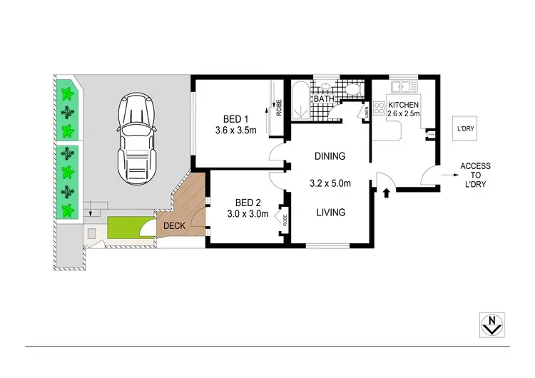 Floorplan of Homely apartment listing, 1/5 Andrew Street, Bronte NSW 2024