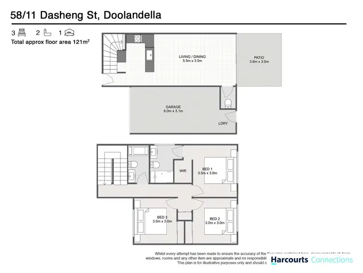 Floorplan of Homely townhouse listing, 58/11 Dasheng Street, Doolandella QLD 4077