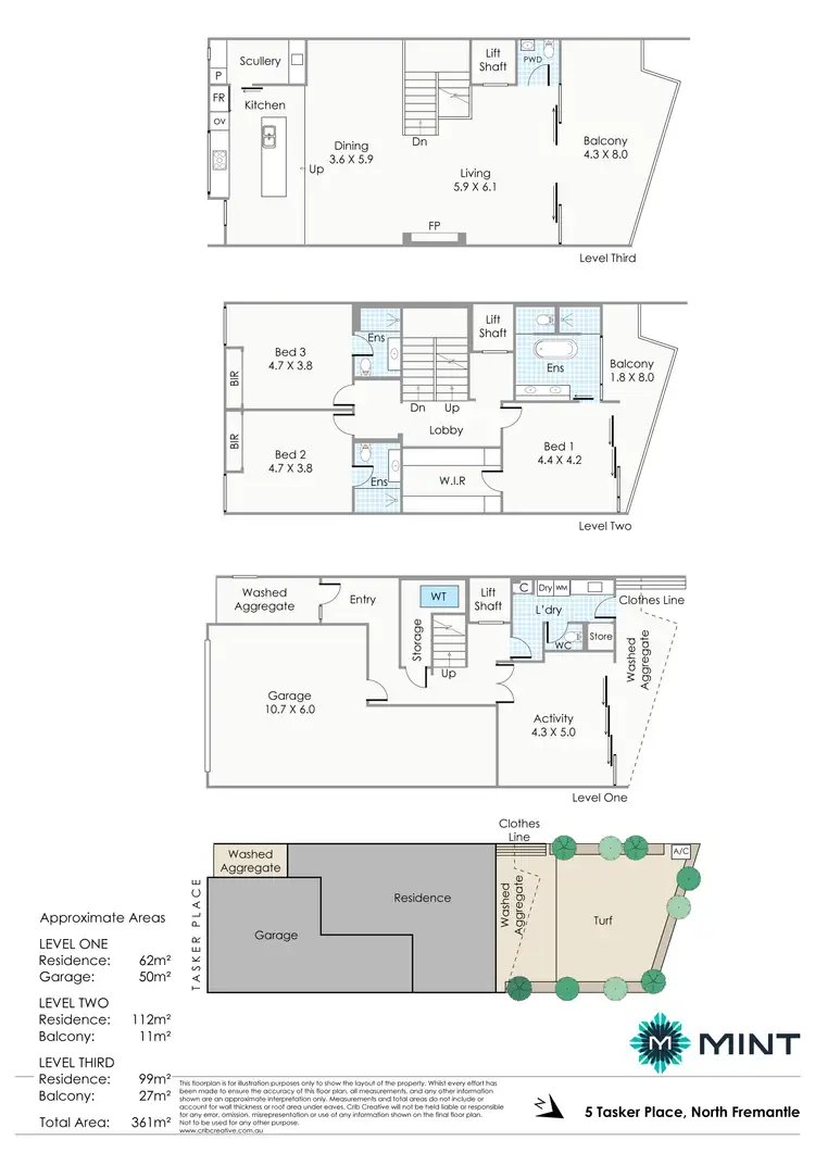 Floorplan of Homely house listing, 5 Tasker Place, North Fremantle WA 6159