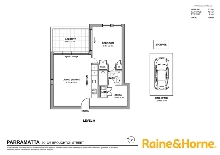 Floorplan of Homely apartment listing, 901C/3 Broughton Street, Parramatta NSW 2150