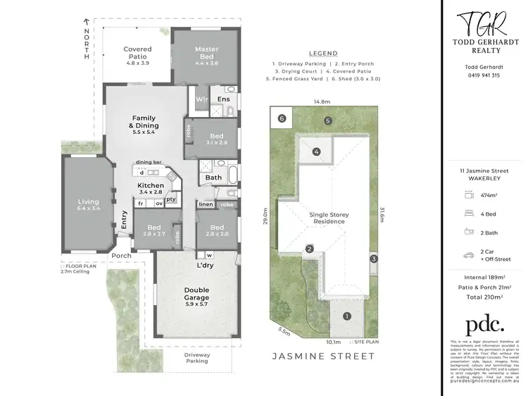 Floorplan of Homely house listing, 11 Jasmine Street, Wakerley QLD 4154