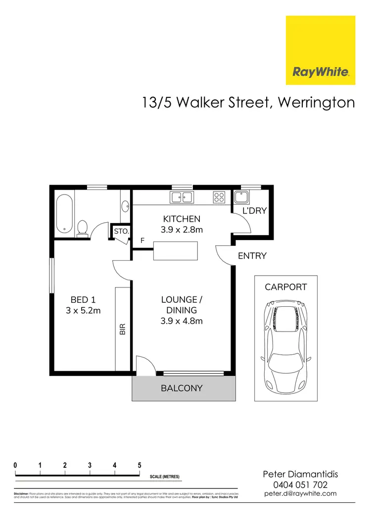 Floorplan of Homely unit listing, 13/5-11 Walker Street, Werrington NSW 2747