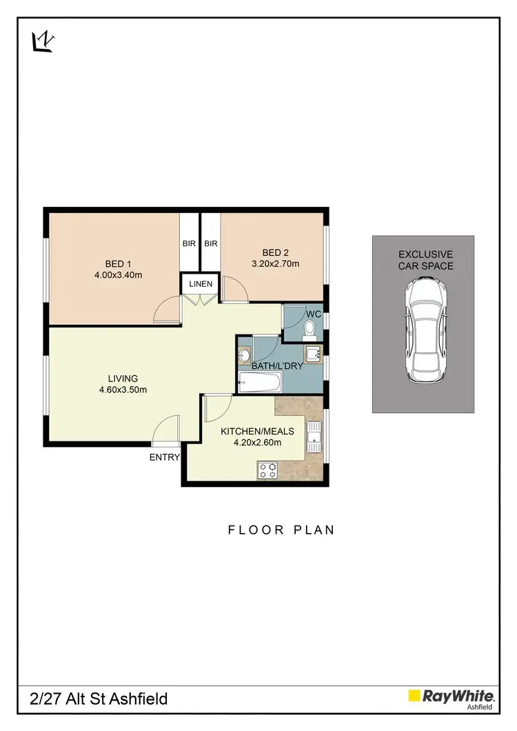 Floorplan of Homely unit listing, 2/27 Alt Street, Ashfield NSW 2131