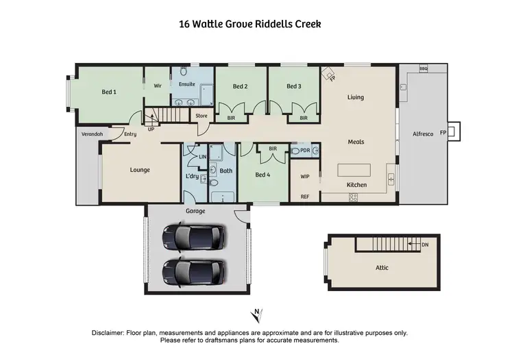 Floorplan of Homely house listing, 16 Wattle Grove, Riddells Creek VIC 3431