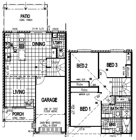 Floorplan of Homely townhouse listing, 83/8 Casey Street, Caboolture South QLD 4510