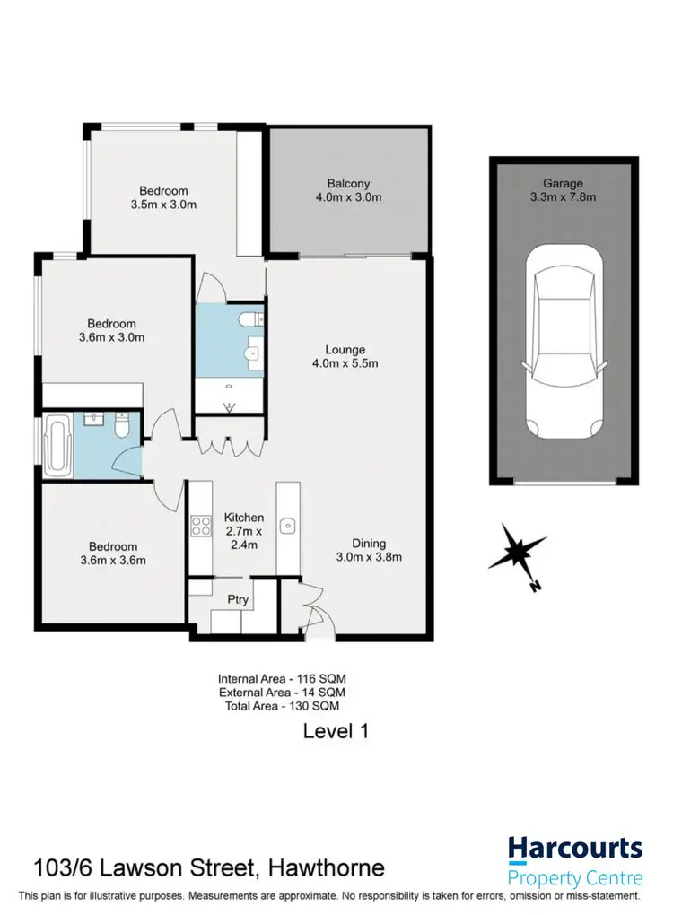 Floorplan of Homely apartment listing, 103/6 Lawson Street, Hawthorne QLD 4171